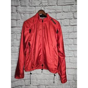 Vintage Descente Red Windbreaker Mens Size Medium Red Jacket Packable